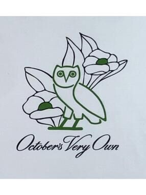 OVO October’s Very Own Women’s Floral Script White Tee Drake T Shirt Size Small
